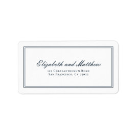 Klassieke en eenvoudige e-legant weduwomkeeradres etiket