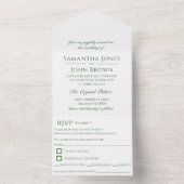 Klassieke en eenvoudige huwelijksuitnodiging all in one uitnodiging (Binnen)