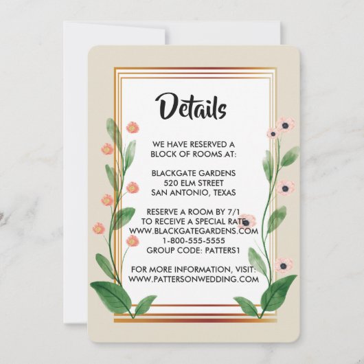 Klassieke en elegante, geavanceerde behuizing kaart (Voorkant)