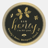 Klassieke en Traditionele Queenline Honing 2 lb Ja Ronde Sticker (Voorkant)