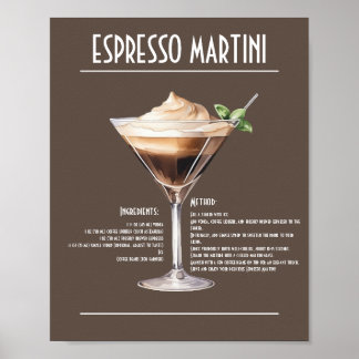 Klassieke Espresso Martini Recept Poster