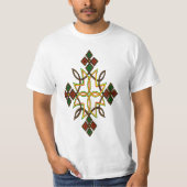 Klassieke Ethiopische kruis Witte T-shirt (Voorkant)