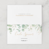 Klassieke Eucalyptus Gold Leaf Formal Wedding (Buitenkant ongevouwen)