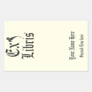 Klassieke Ex Libris Bookplaat Rechthoekige Sticker
