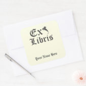 Klassieke Ex Libris Bookplaat Vierkante Sticker (Envelop)