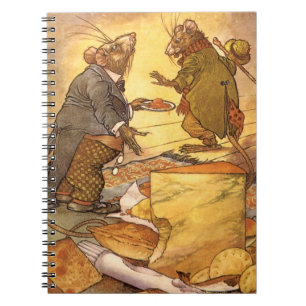Klassieke fabel van Aesopus, Landmuis, Stadmuis Notitieboek