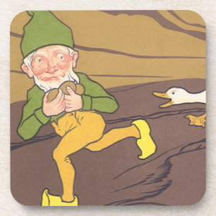 Klassieke fabel van de gans die het gouden ei legd drankjes onderzetter