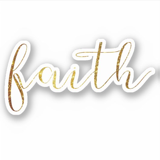 Klassieke FAITH Script Typografie Sticker (Voorkant)