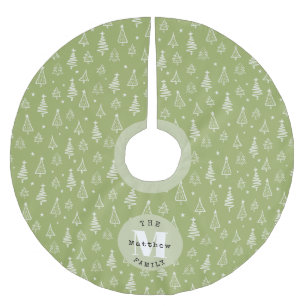 Klassieke Familie Groene Kerstboom Kerstboom Rok