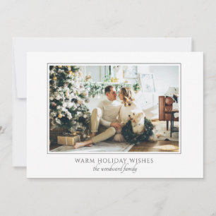 Klassieke familiefoto kerstgroet feestdagenkaart