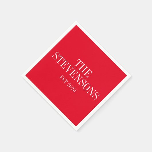 Klassieke familienaam Achternaam op datum Holiday Servet (Hoek)