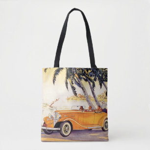 Klassieke familievakantie in een cabriolet draagtas