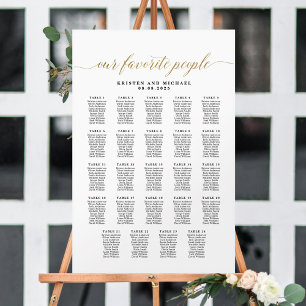 Klassieke Favoriete 24 Tafel Zittijd Chart Poster