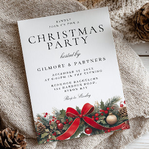 Klassieke feestelijke Corporate Christmas Party Kaart