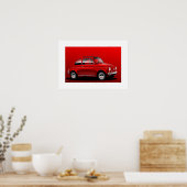 Klassieke fiat 500 poster (Keuken)