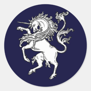 Klassieke Fierce Eenhoorn Ronde Sticker