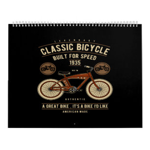 klassieke fiets gebouwd voor snelheid kalender