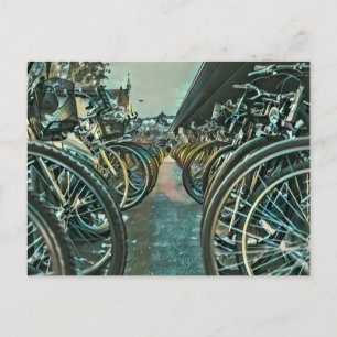 Klassieke fietskunst briefkaart