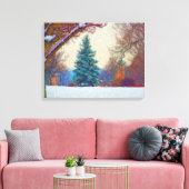 Klassieke, fijne illustratie landschapsafdrukken v canvas afdruk (Insitu (Woonkamer))