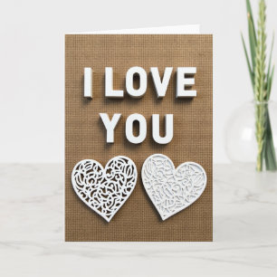 Klassieke Filigree I Love You Kaart