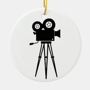 Klassieke filmcamera keramisch ornament
