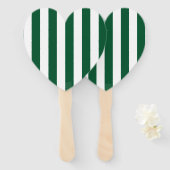 Klassieke flesjes Groen en Witte strepen Handwaaier (Voorkant en achterkant)