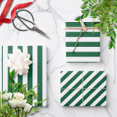  Klassieke flesjes Groen en Witte strepen Inpakpapier Vel