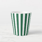 Klassieke flesjes Groen en Witte strepen Latte Mok (Voorkant)