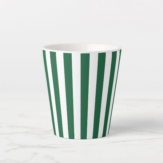  Klassieke flesjes Groen en Witte strepen Latte Mok (Voorkant)
