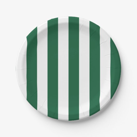  Klassieke flesjes Groen en Witte strepen Papieren Bordje (Voorkant)