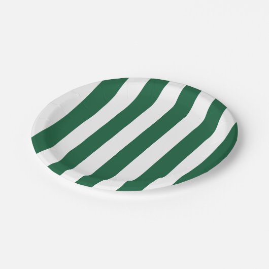  Klassieke flesjes Groen en Witte strepen Papieren Bordje (Gekanteld)