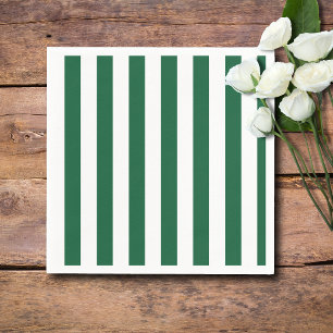 Klassieke flesjes Groen en Witte strepen Servet