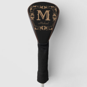  Klassieke Floral Aangepaste Monogram Naam Golfheadcover