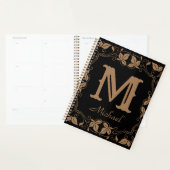 Klassieke Floral Aangepaste Monogram Naam Planner (Display)