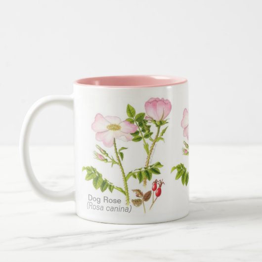 Klassieke Floral Mok - Roos van de hond (Links)