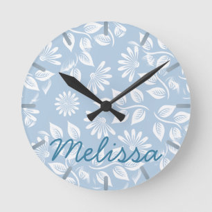 Klassieke Floral Pattern - Kies je kleur! - Ronde Klok