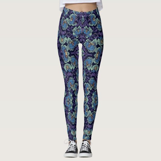 Klassieke Floral Pattern-Leggings Leggings (Voorkant)
