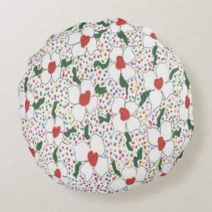 Klassieke Floral Pattern Rond Kussen