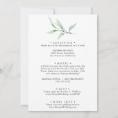 Klassieke formele groene bladeren naar achteren en kaart (Achterkant)