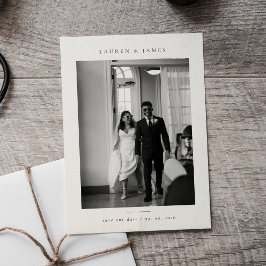 Klassieke formele huwelijksfotobesparingskaart voo save the date