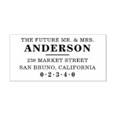 Klassieke, formele toekomst van de heer & mevrouw  	rubberstempel (Afrduk)