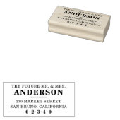 Klassieke, formele toekomst van de heer & mevrouw  	rubberstempel (Gestempeld)