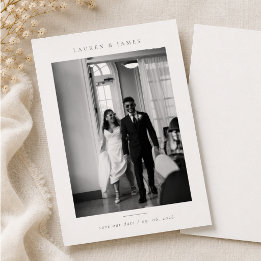 Klassieke formele trouwfoto Save the Date