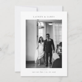 Klassieke formele trouwfoto save the date