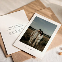 Klassieke formele trouwfoto uitnodiging