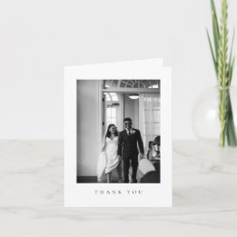 Klassieke Formele Trouwfoto Vouwkaart Bedankkaart