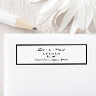 Klassieke formele zwarte witte bruiloft etiket