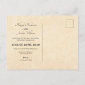 Klassieke  foto bruiloft uitnodiging briefkaart (Achterkant)