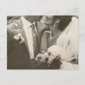 Klassieke  foto bruiloft uitnodiging briefkaart (Voorkant)