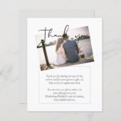 Klassieke FOTO Budget Bruiloft Bedankkaart (Voorkant / Achterkant)